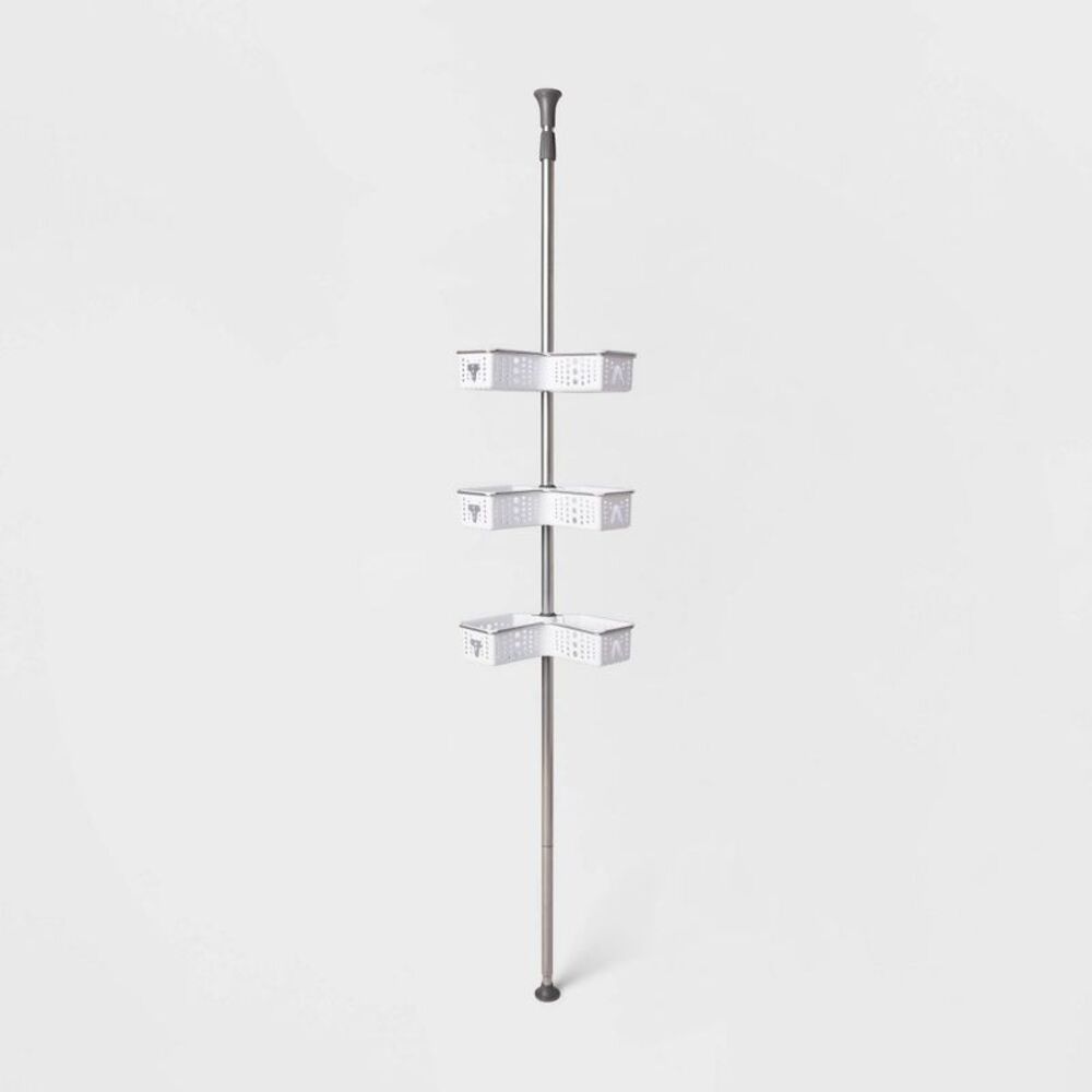 Open Box - Room Essentials -  Steel L-Shaped Corner T Chrome